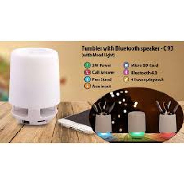 TUMBLER WITH BLUETOOTH SPEAKER AND MOOD LIGHT